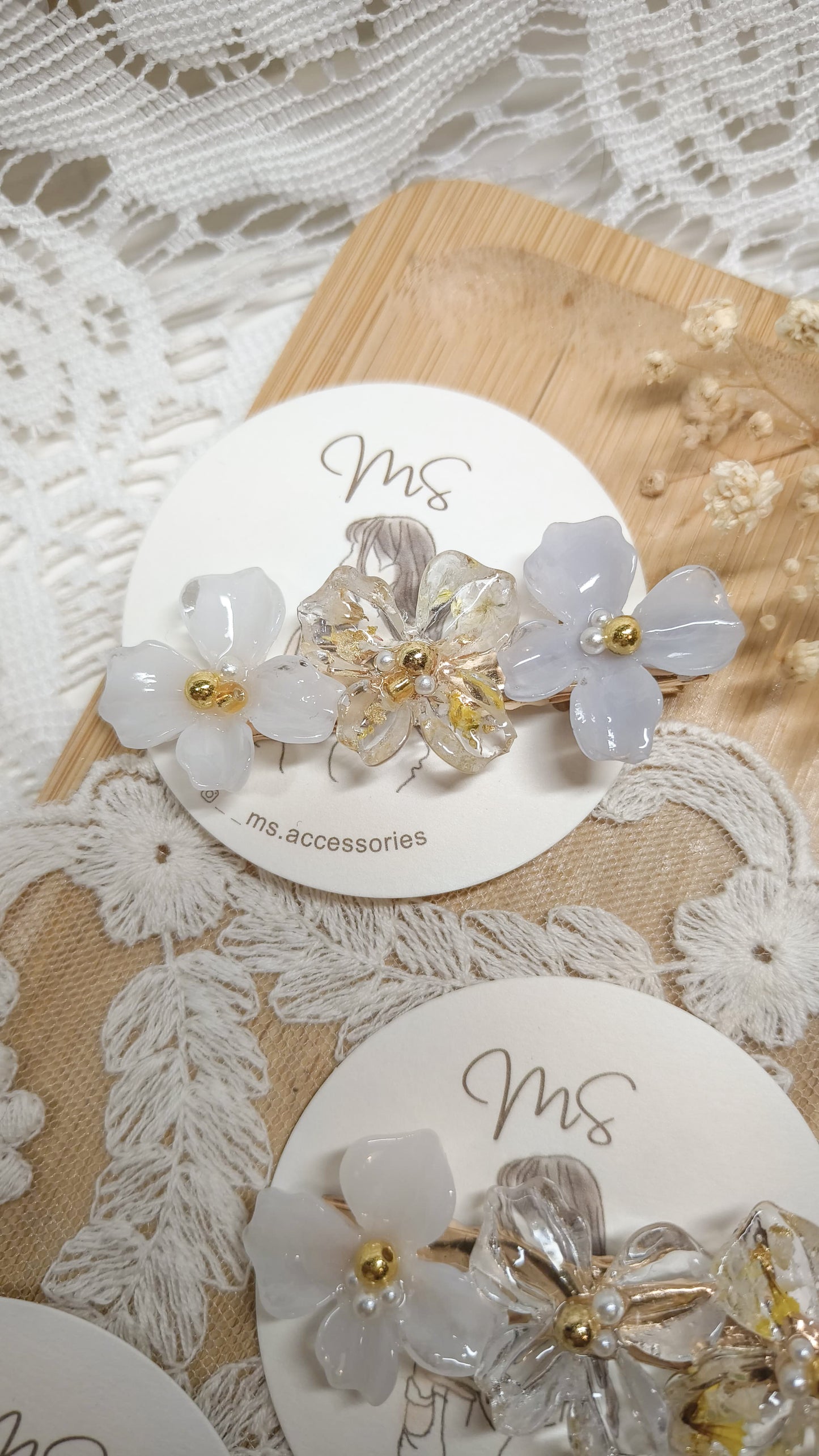 春日色彩立體花花髮夾