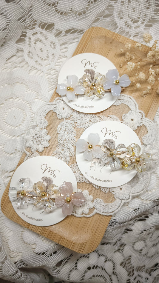 春日色彩立體花花髮夾