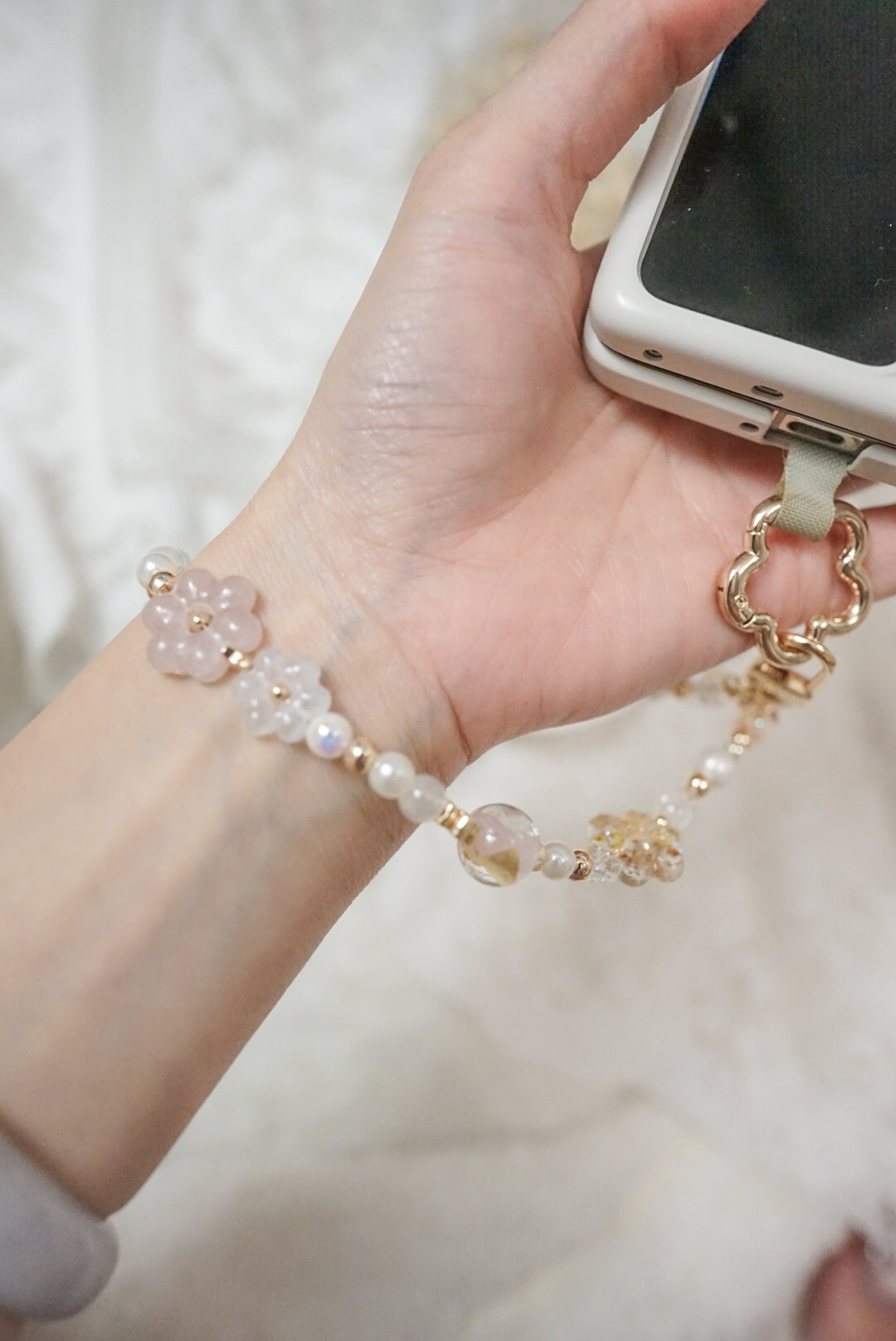 晨霧花花手機繩