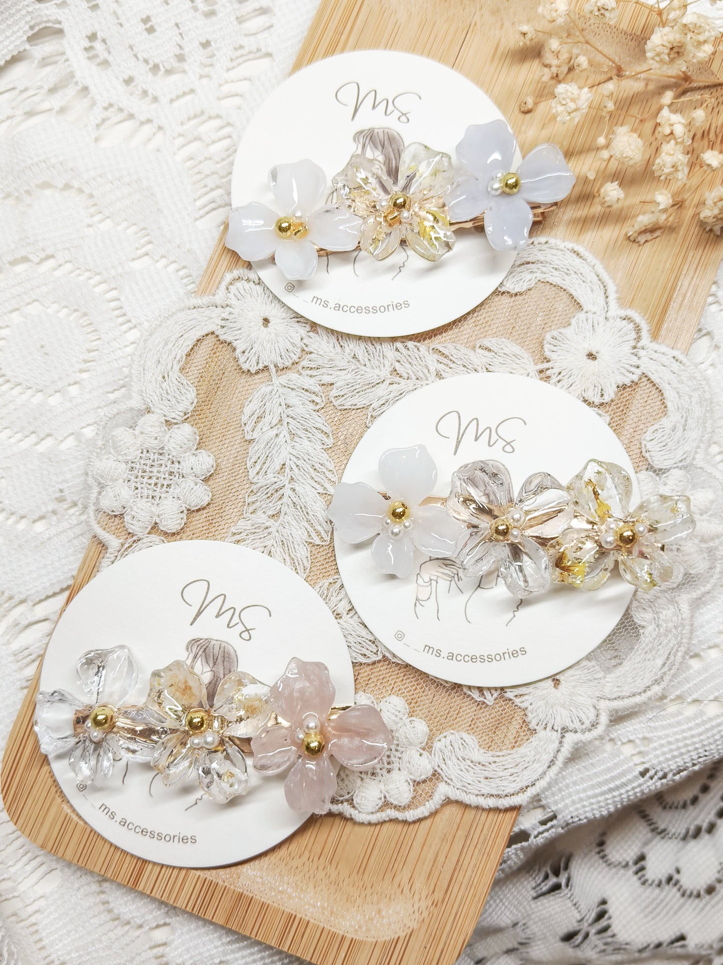 春日色彩立體花花髮夾