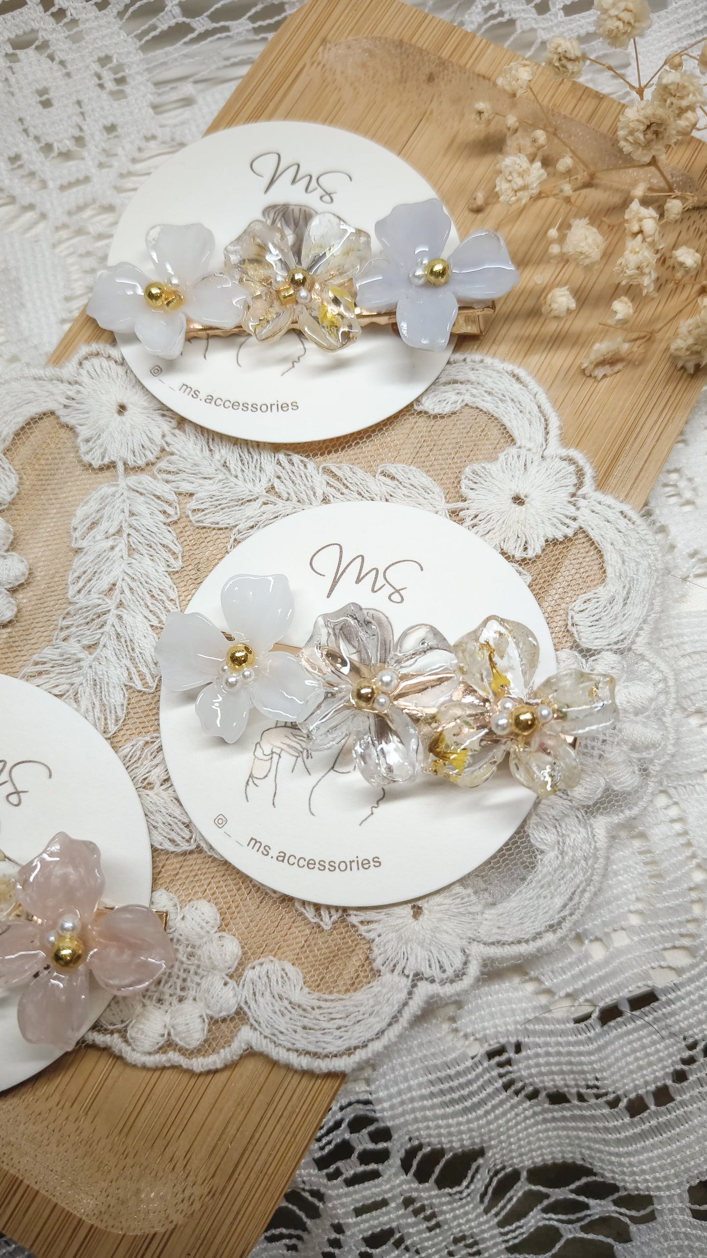 春日色彩立體花花髮夾