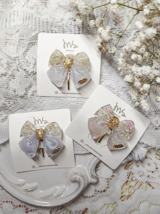 人氣蝴蝶結真花髮扣